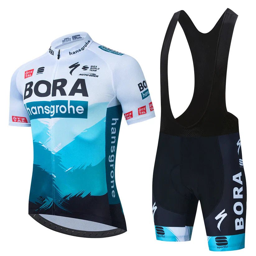 Bora - Professionellt cykelset Vit Blå