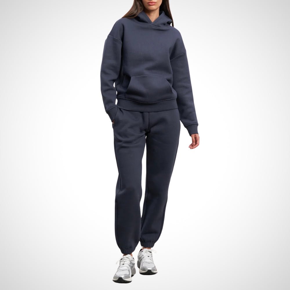 Elegent dam-träningsdräkt – Jogging-set för damer – Bekväm dam-jogger Blå