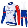 FDJ - Långärmad professionell cykelset Vit