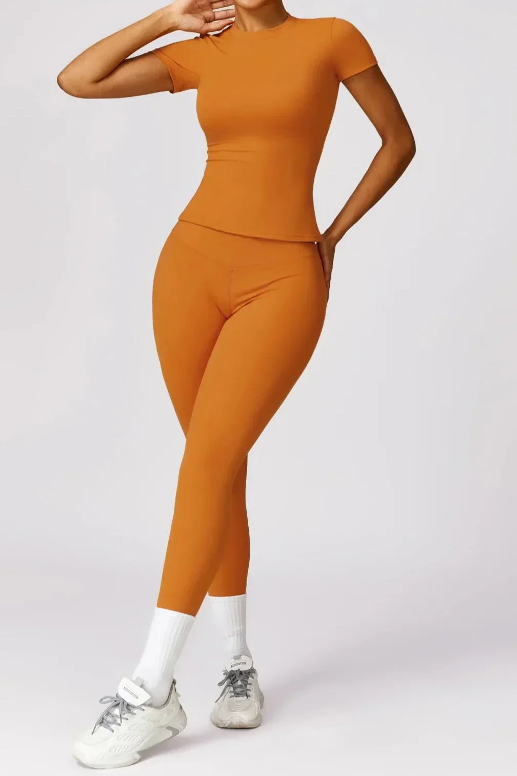 JASY | Bekväm sömlös legging och T-shirtset för en stilfull look