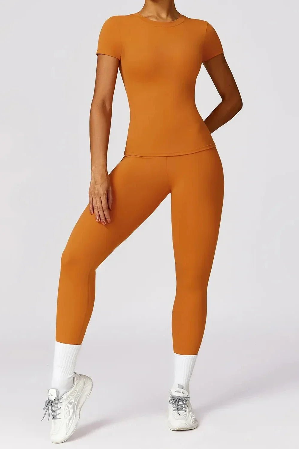 JASY | Bekväm sömlös legging och T-shirtset för en stilfull look