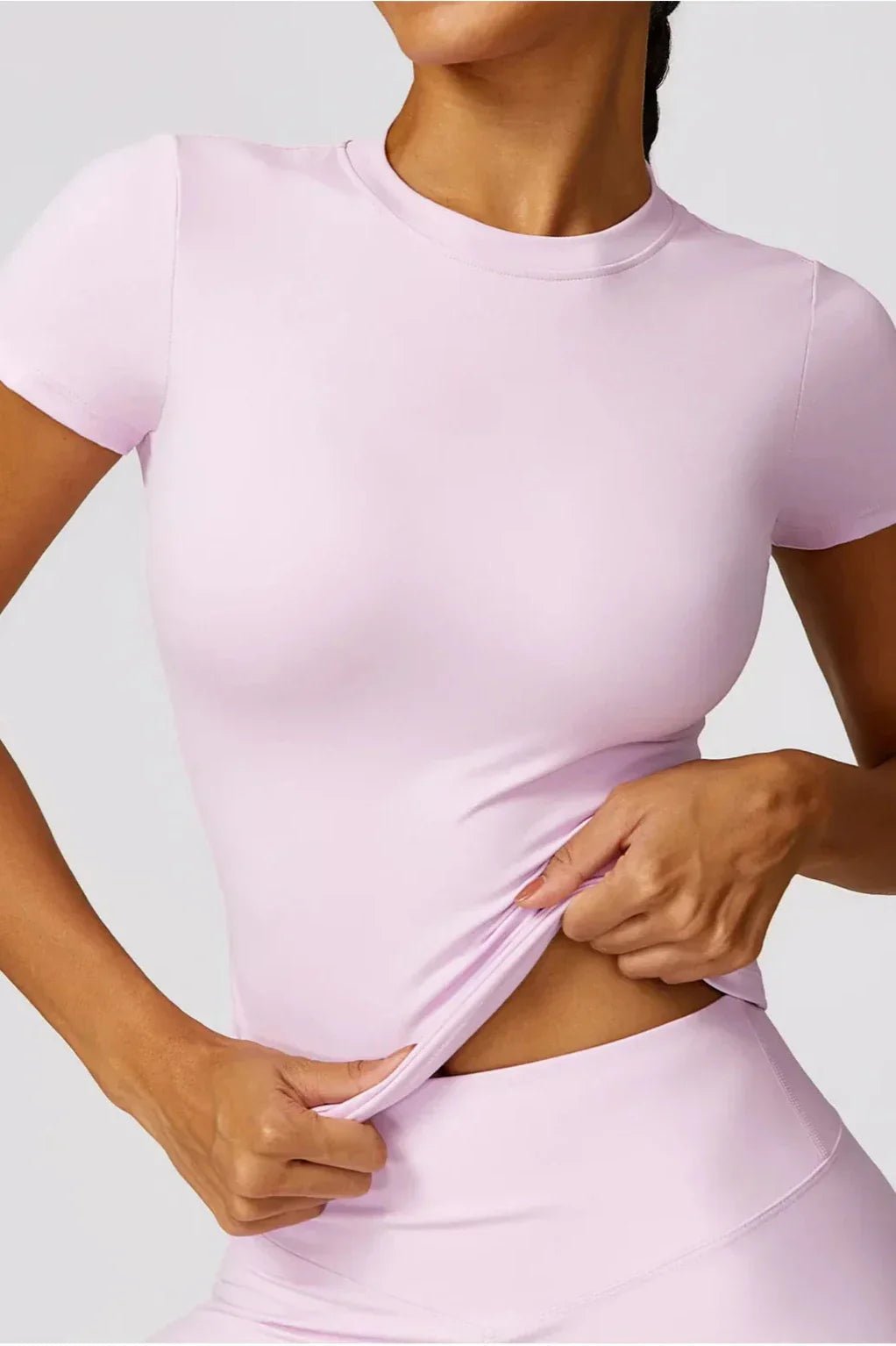 JASY | Utmärkt sömlös legging och bekväm T-shirtset för stilfull rörelse