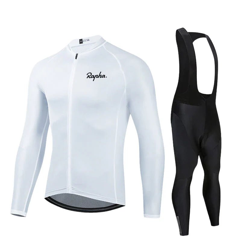 Rapha - Professionellt långärmat cykelställ vit