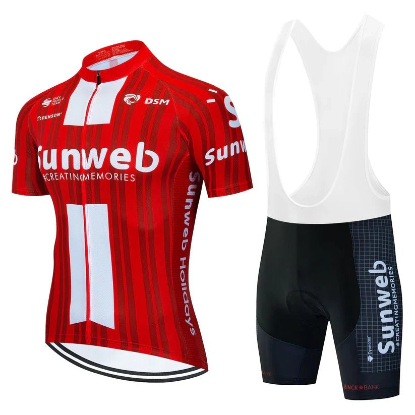 Sunweb - Professionell cyklinguppsättning Röd