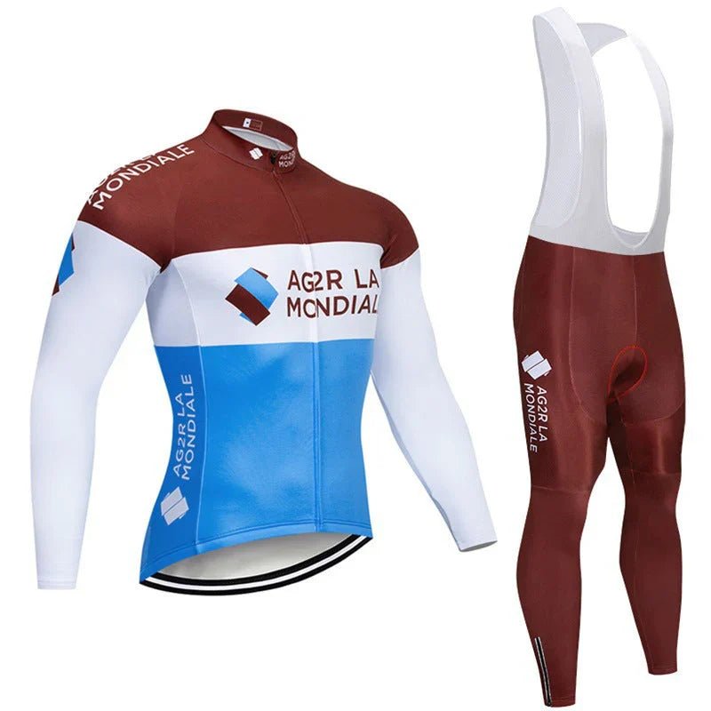 Teams - Proffscyklistdräkt med långa ärmar AG2R