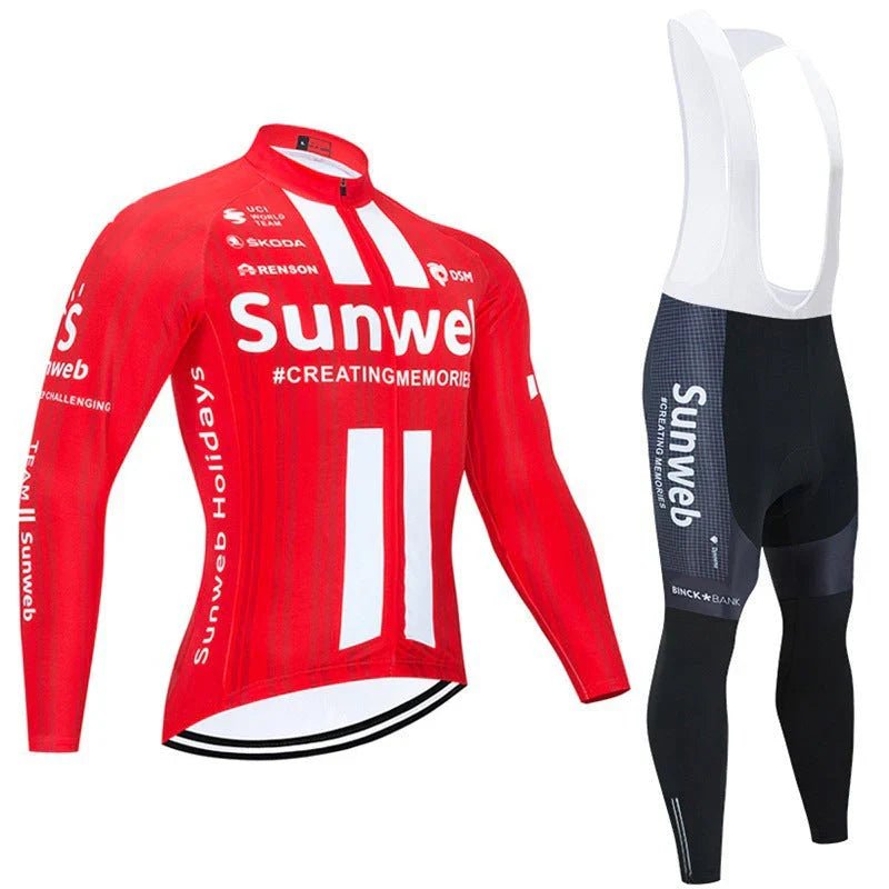 Teams - Proffscyklistdräkt med långa ärmar Sunweb